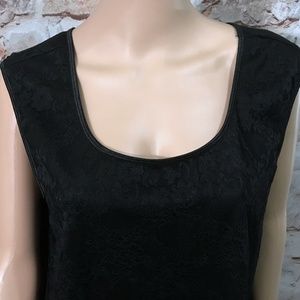 Black Sleeveless Lace Blouse